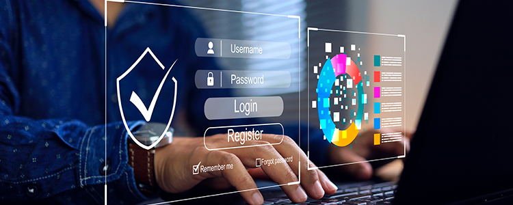 Computer con schermate di registrazione