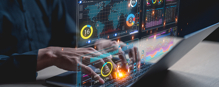 Computer con schermate di bi